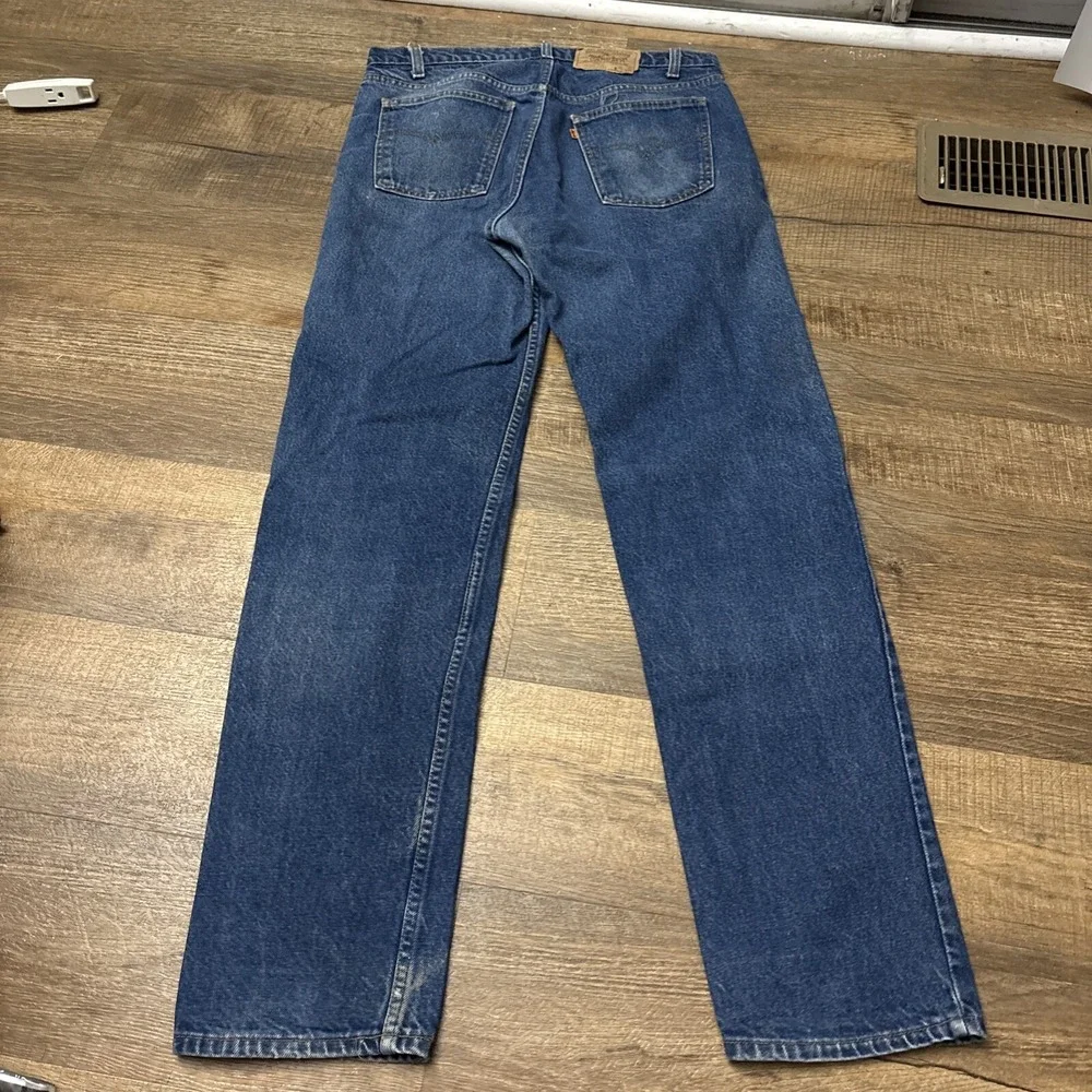 Vintage 80s Levi's Jeans Men's 36X36 20505-0217 Orange Tab Made in USA Act 35x35